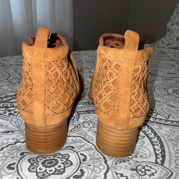 Jeffrey Campbell Brown Suede Taggart Lattice Ankle Boots - Picture 8 of 14